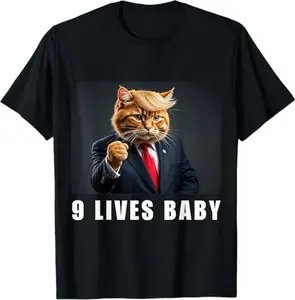 Cat Trump 9 Lives Baby T-Shirt