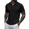 JMIERR 2026 Mens Casual Knit Polo Shirts Stretchy Old Money Textured Short Sleeve Dress Golf Shirts
