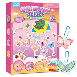 6 Pcs Butterfly Shrink Art Stickers Self Adhesive DIY Decals for Phone Case Laptop Water Bottle Gift Craft with Rogue Theme Design