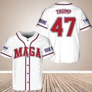 Trump Won 2024, Personalized MAGA Baseball Jersey, Custom Name Trump 2024 Jersey, Make America Great Again Trump Support, Trump Home
