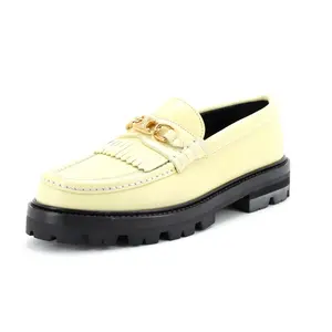 Pre-owned Celine Women's Triomphe Chain Margaret Loafers Leather by Rebag