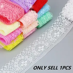 9m Roll 4cm Wide Lace Trim Ribbon, Ideal for Crafts and Decor, Sewing Accessories, Perfect for DIY Projects, Tablecloths, Curtains, Gift Wrapping