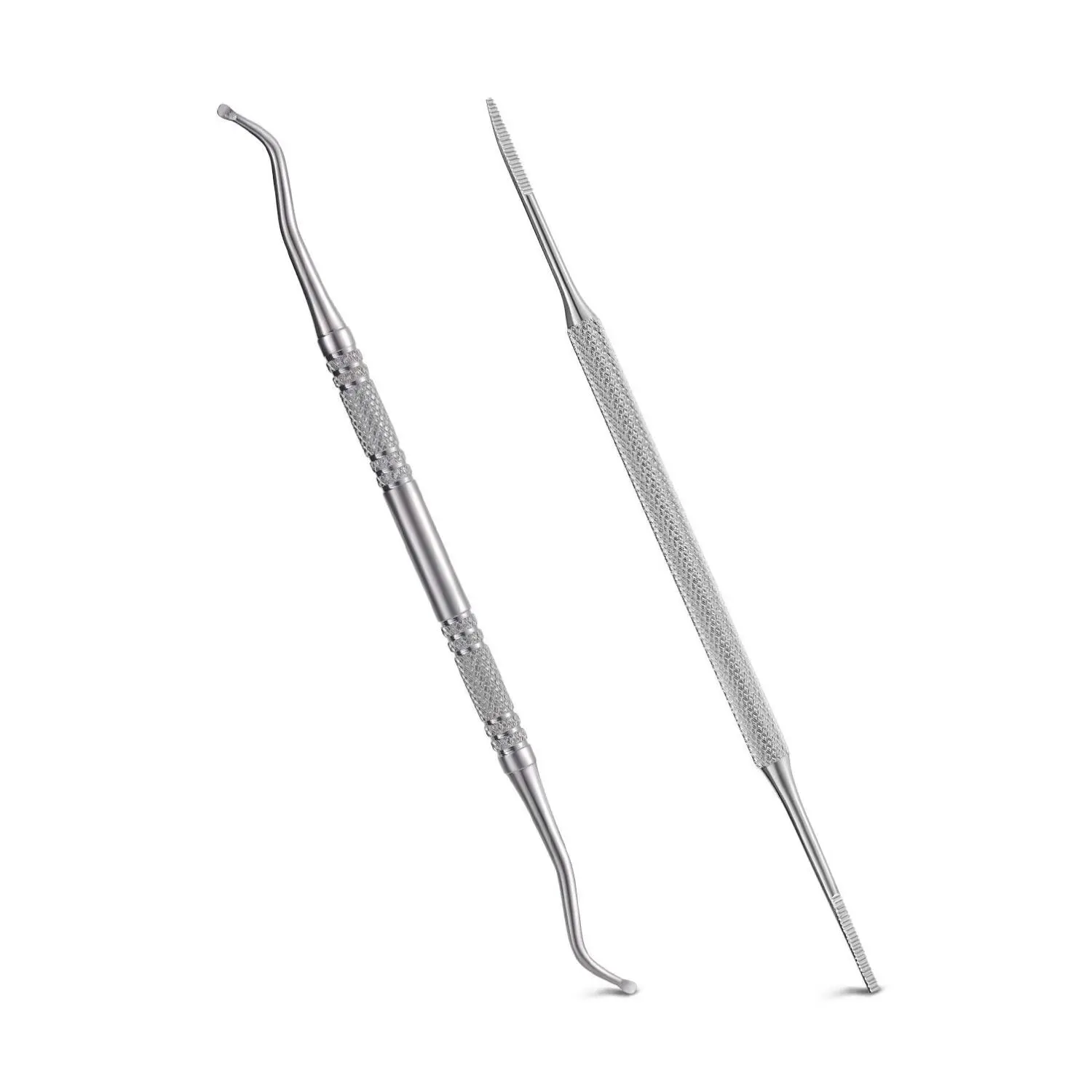 2PCS Stainless Steel Ingrown Toenail File & Lifter Pack, Nail Care Kit with Storage Case, Professional Double-Sided Tool for Sensitive Needs, Cleans Nails, Manicure-Pedicure Gift, Ingrown Toenail Kit, Lifts Nail Away From Skin