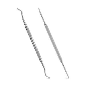 2PCS Ingrown Toenail File and Lifter with Storage Case, 100% Stainless Steel ingrown toenail Tool,Double Sided Professional Grade Nail Cleaner Tool Gift Manicure