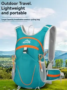 Outdoor Cycling Hydration Backpack, Lightweight Breathable Hiking Backpack, Reflective Waterproof Sports Bag, 15L Capacity, Unisex