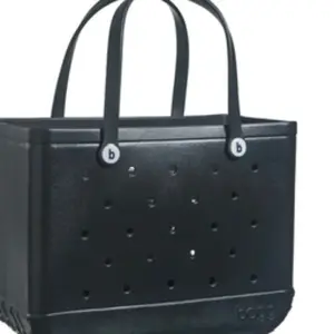 Black Original Bogg Bag with Handles, Durable Design, Ideal for Everyday Use