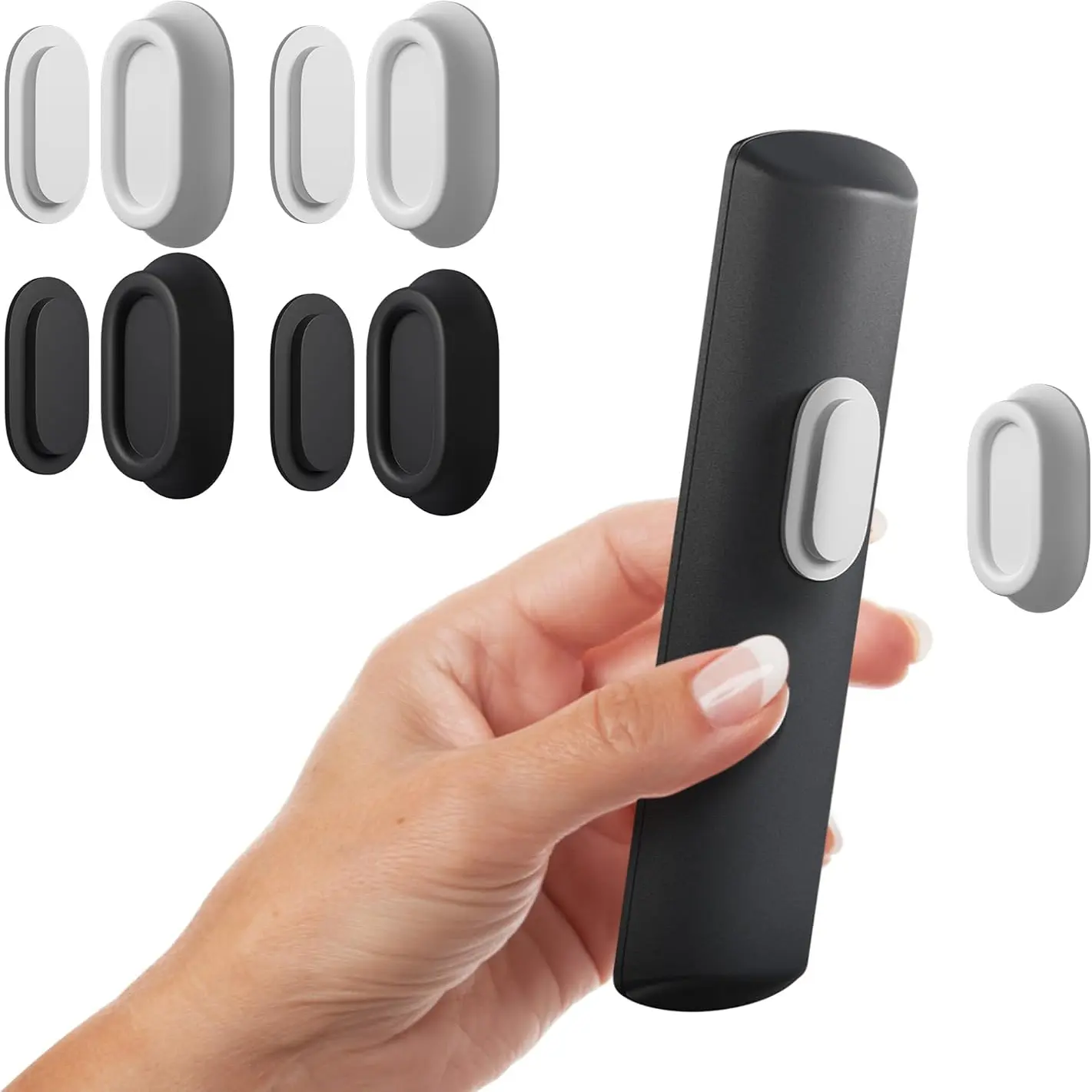 Magnetic TV Remote Holder Wall Mount - Upgraded Silicone Universal Wireless Remote Caddy, Strong Mag Hold Self-Adhesive Clean Storage Rack, Home Organizer Designed for TV Backs and Wall Spaces
