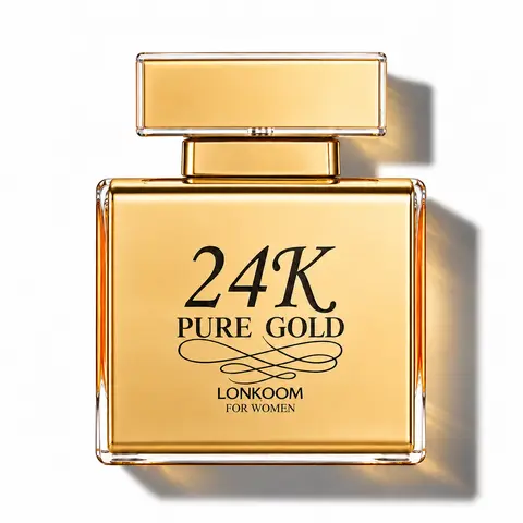 Lonkoom Vanilla 24K Pure Gold Perfume | Long-Lasting Women's Perfume | 100 ml | Vanilla & Amber Fragrance | Warm Gourmand Perfume for Women