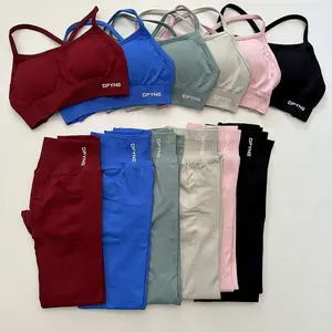 2026 DFYN~ New Model Dfyne Dynamic Backless Sports Bra & Leggings Set – Seamless Stretchy Gym Activewear for Women with Sculpting Fit & High-Waisted Design