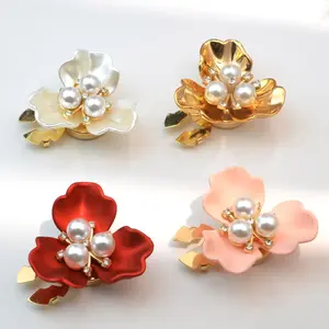 8 Button Covers Cuff Links Three Petals Pearl Shirt Dress Sleeve Buttons, Holiday Decoration, Christmas Decorations, Sewing Accessory