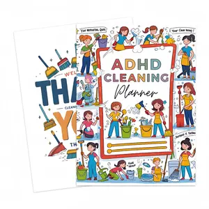 ADHD CLEANING Family Cleaning Planner, Weekly Planner, Daily Cleaning Plan Notebook, Annual Cleaning Checklist Book, Home Maintenance Organizer