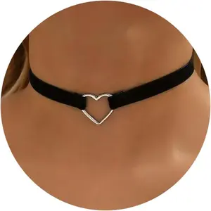 Black Necklaces for Women, Adjustable Layered Velvet Leather Lace Collar Necklace, Goth Jewelry Gifts.