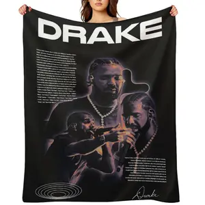 Drake Printed Blanket Picnic Blankets Cozy Comfortable Flannel Blanket for Living RoomsOffice Decor Suitable for All Seasons Blanket Gift For Adult Men Kids Girls