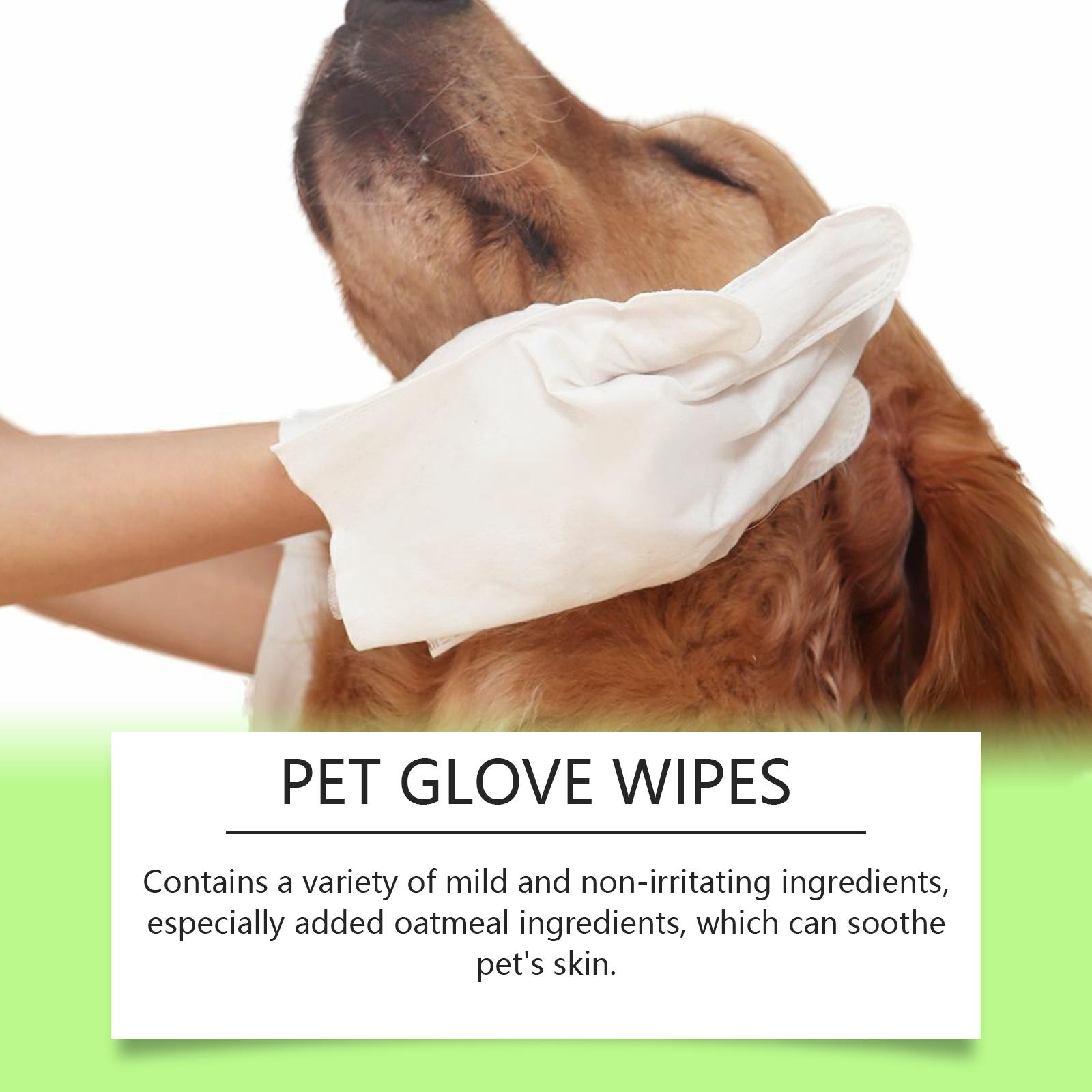 Pet Cleaning Disposable Gloves - Non-Soap Cleaning Gloves for Removing Dirt and Odors from Cats and Dogs' Bodies