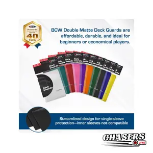 BCW Double Matte Deck Guards 50 Premium Anti-Glare Sleeves for 66x91 Cards Tournament Quality Protection