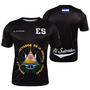 Fury El Salvador Soccer Jersey Black Unisex 100% Polyester Built to Last Short Sleeve Fitted Machine Washable