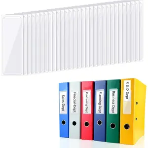 120 count Clear Binder Label Holders Self Adhesive Label Holder Clear Adhesive Pockets for Business Card Storage Bins  Bins Scrapbooks Binders Notebooks Boxes Blank  Inserts