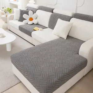 1pc Sofa Cover, Washable Sofa Slipcover,  Fleece Anti-Static & Durable Design, Pet-Friendly All Season Use, Elastic Fit for Couches