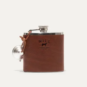 Leather & Stainless Steel Flask