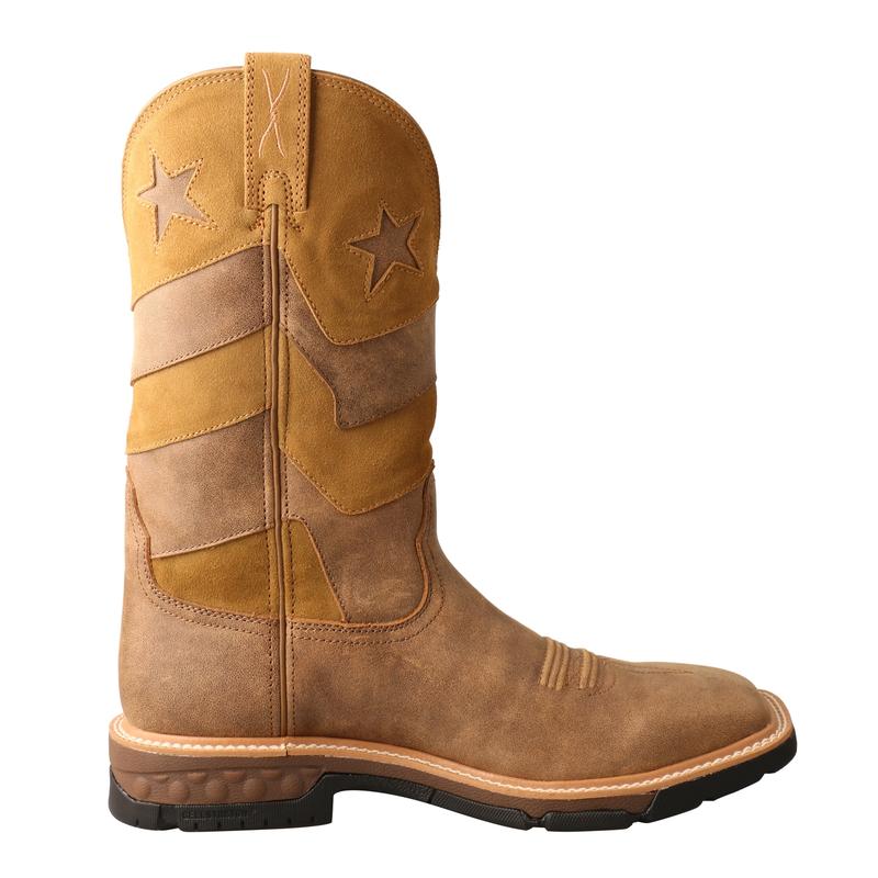 Twisted X® Men's Bomber & Bomber Brown Square Toe Work Boots MXB0009