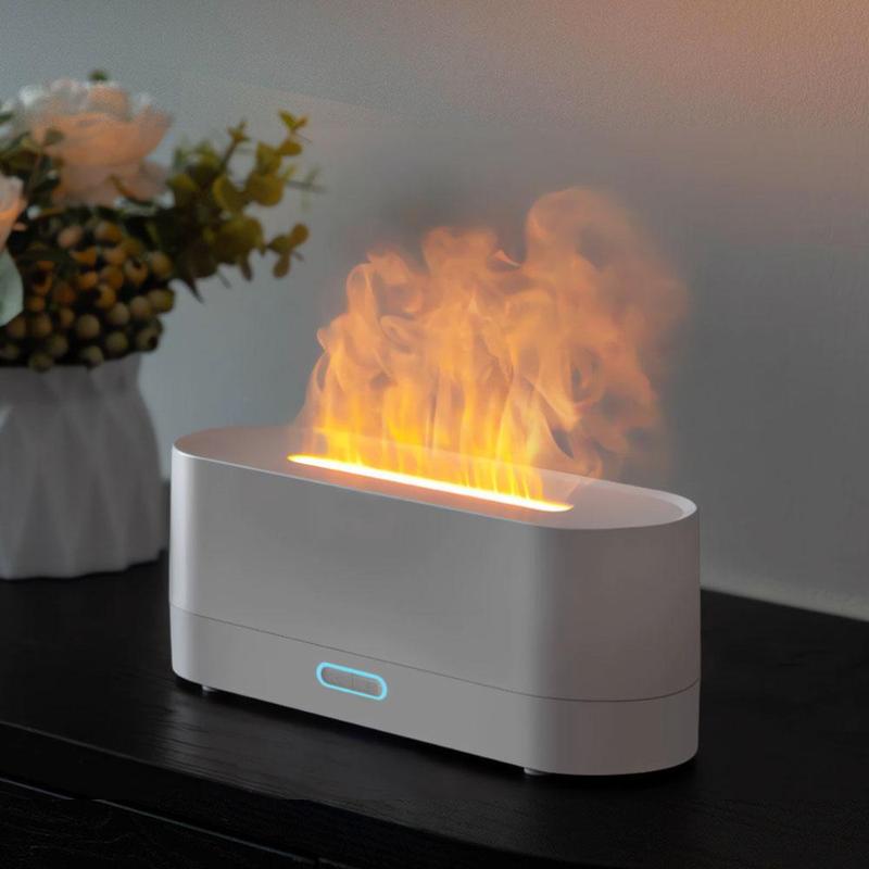 Usb Desk Diffuser 160ML Flame Design Aroma Diffuser, Portable USB Powered Essential Oil ...