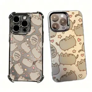Cute Pusheen Cat Phone Cases For iPhone 17 16 15 14 13 12 11 Promax Pro Air Plus Shockproof Cover Protection Gifts For Christmas Halloween Birthday