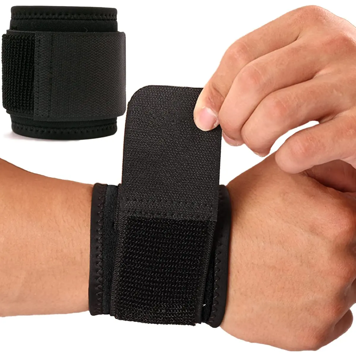 2 Piece Weightlifting Wristbands Wrist Strap, Flexible High Elasticity Adjustable Comfortable Multifunctional Workout Accessory, Ideal for Gym Fitness Sports Yoga, Lifting Wrist Straps