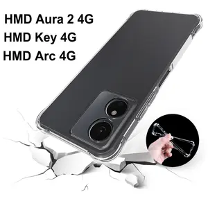 Hmd Aura 2 4g Case, Transparent Silicone Protective Cover, Shockproof Design, Compatible with Hmd Key & Hmd Arc 4g Models