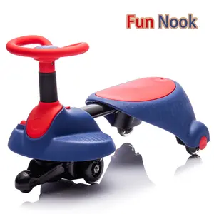 6V Electric Wiggle Car,Electric Ride-On Wiggle Car，Electric Wiggle Car with Pedal, Ride on Toy，Retractable,Drift wiggle car Tricycle