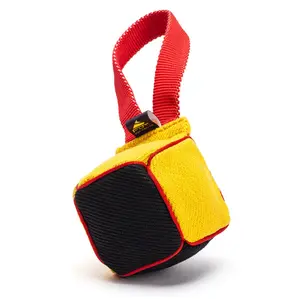 FDT French Linen Dog Bite Tug with Handle – Square Training Block