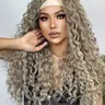 Ice Silk Hairband Wig 24 Inches Long Curly Full Headpiece, Heat-Resistant Premium Synthetic Wigs , Daily Wear