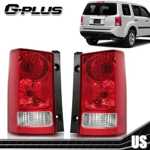 Fits 2009-2015 Honda Pilot Left and Right Sides Pair Tail Lights Rear Brake Lamp G-PLUS
