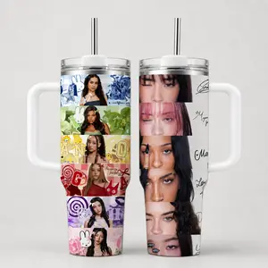 Katseye Custom Tumbler 40 oz 30 oz Tumbler With Handle ,Vintage-style girl group printed Tumbler , Kpop group Tumbler