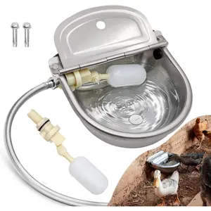 Automatic Self Filling Large Size Stainless Steel Water Dispenser Bowl Water Trough Feeder for Dog Poultry and Livestock