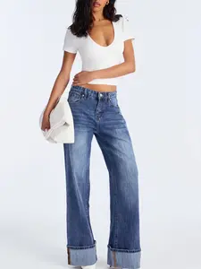 It's Clear To See Tinted Stretch Straight Leg Jeans - Dark Wash