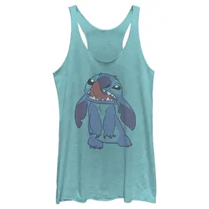 Women's Lilo & Stitch Tongue Out Stitch Racerback Tank Top