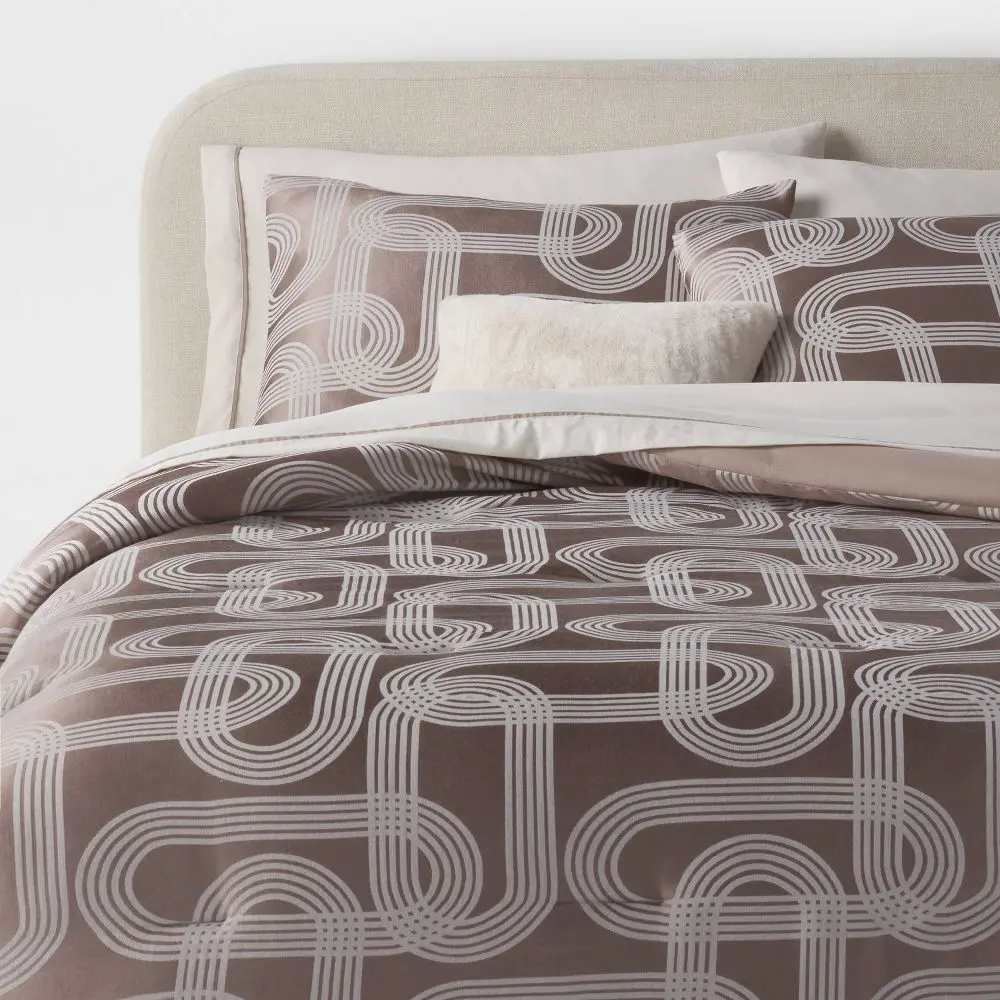 8pc Jacquard Chain Link Comforter and Sheet Set - Threshold