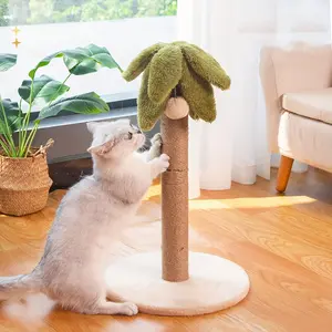 Cat Scratch Post 20.47 Inches Tall Indoor Cat Scratcher with Jute Rope, Large Cat Tree for Small Cats, Cute Cat Furniture Scratching Posts