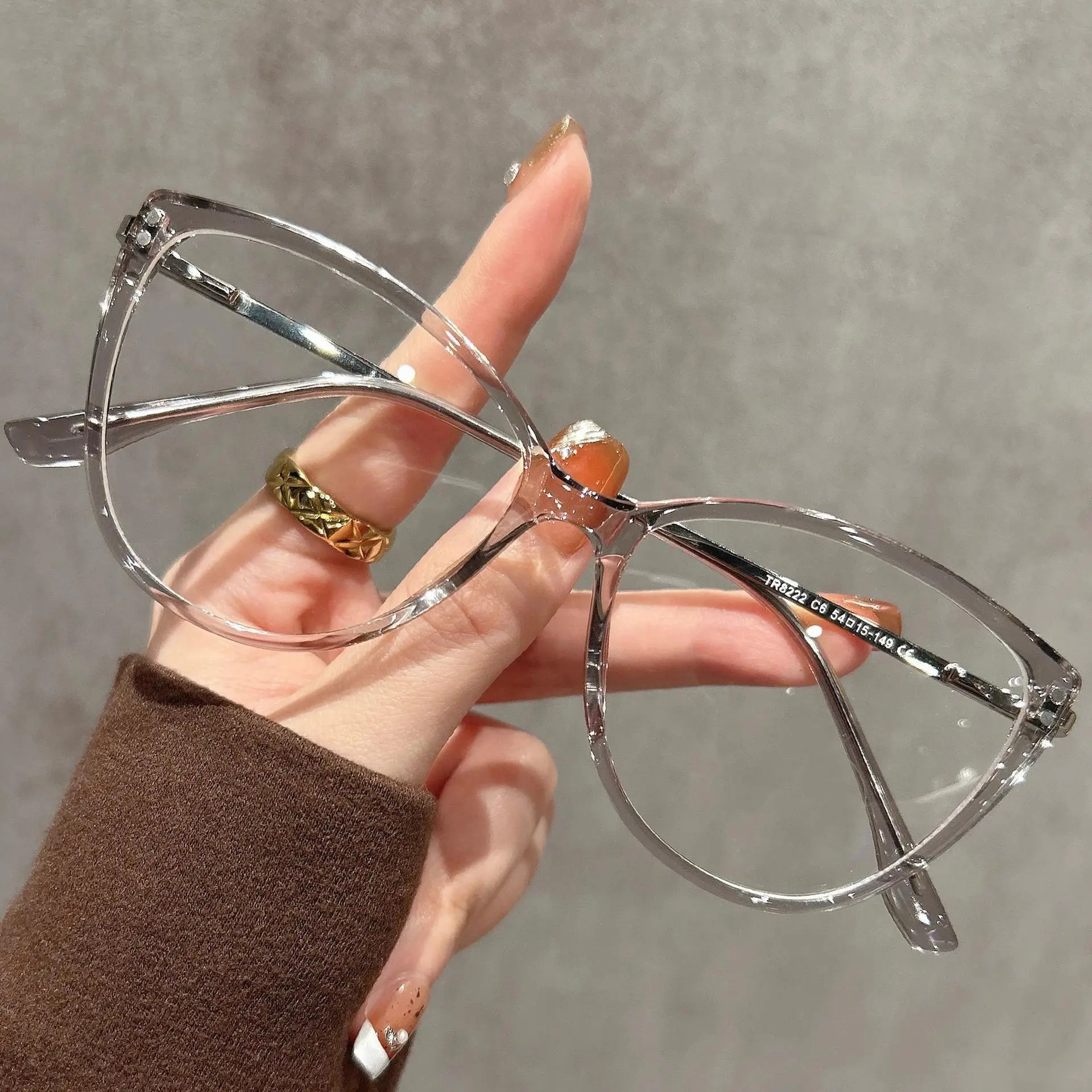 VICKY New Arrival Fashionable Cat-Eye Minimalist Design Women's Anti-blue Light Reading Glasses Custom Prescription Available