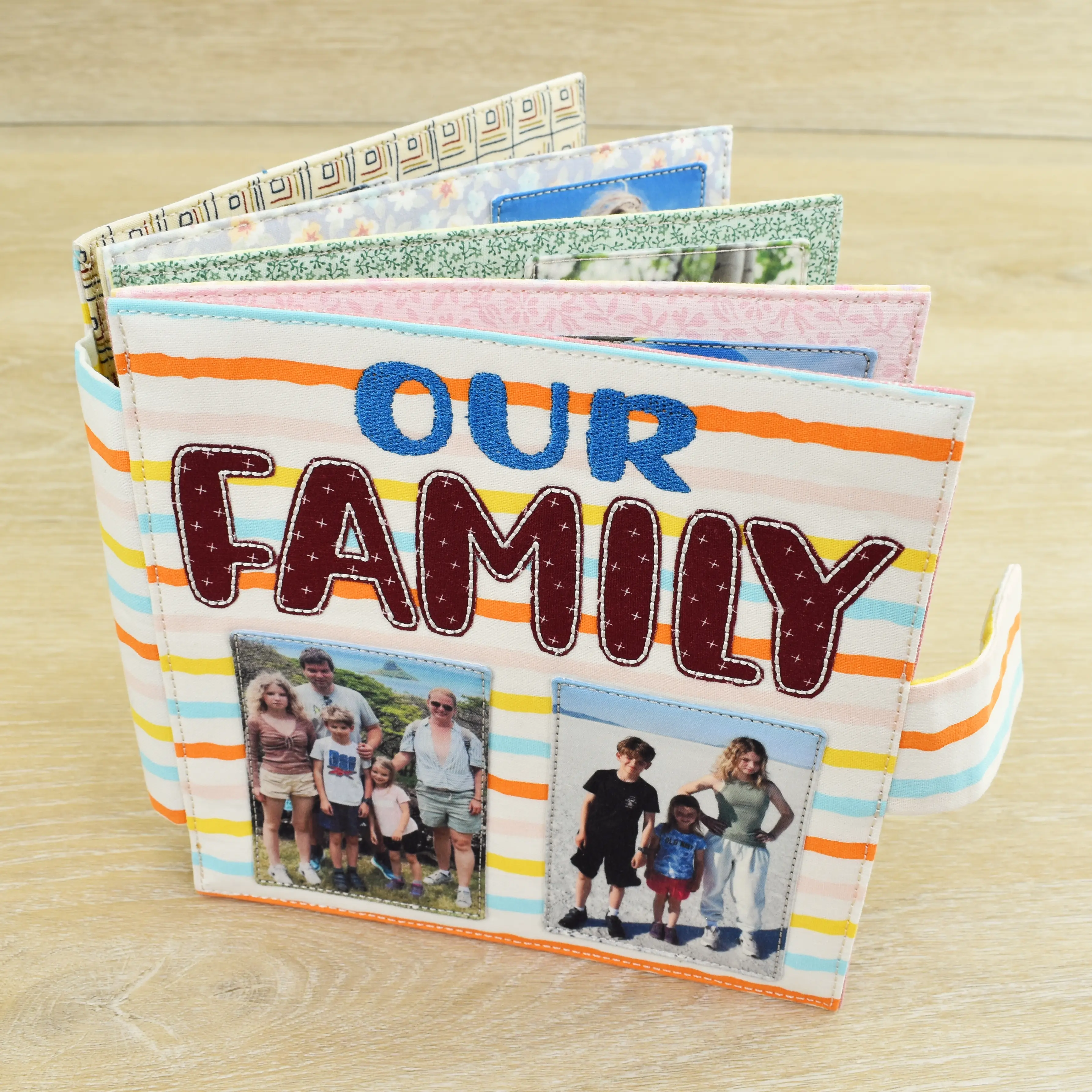 Personalized Fabric Photo Book – Custom Soft Family Album – Baby Book – 6+ pages