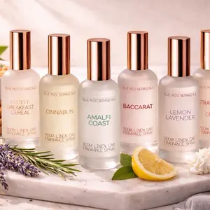 Blue Mist Botanicals Linen Spray - Fruity Breakfast Cereal, Cinnamon, Amalfi Coast, Baccarat Lemon, Lavender, Banana Pudding, Ocean, Santal, Cherry, Bfay Cake, Strawberries & Cream - Versatile Scent Options for Home Ambiance