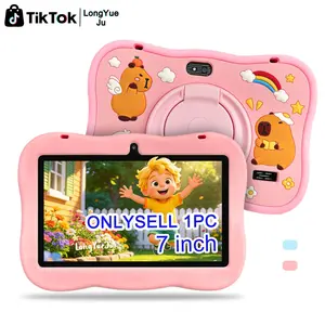 7-inch homework specific children's tablet | IWAWA learning app | Parent password lock for children's safe internet access | Sensitive touch screen+anti fall shell for learning (blue/pink | no adapter) holiday gift