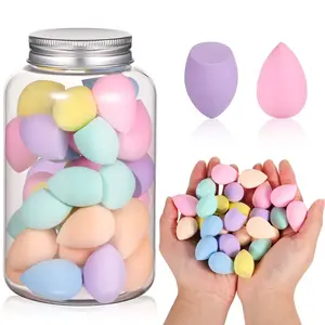 40count Mini Makeup Sponge Set Multi Colored Mini Beauty Blender Professional Beauty Blender Sponge Super Soft Concealer Sponge Facial Makeup Tools for Foundation, Powder, Liquid
