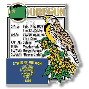 Oregon State Montage Magnet by Classic Magnets, 3" x 3.1"
