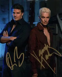 Buffy The Vampire Slayer, Angel - Reprinted/Reprint (RP) Signed Autograph Autographed 8x10-inch Photo Photograph Print, DAVID BOREANAZ, JAMES MARSTERS