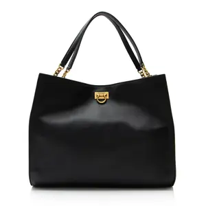Pre-owned SALVATORE FERRAGAMO Leather Tote Bags Ferragamo Trifolio Gancio Square Tote