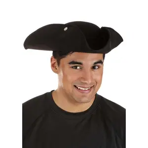 Adult Deluxe Black Tricorn Costume Hat
