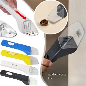 Insect Catcher 1-Pack Handheld Insect Trap Releaser Portable Pest Control Tool for Home Garden No Batteries Required 3s Catch Release Safe Spider Bee Roach Grabber Tool