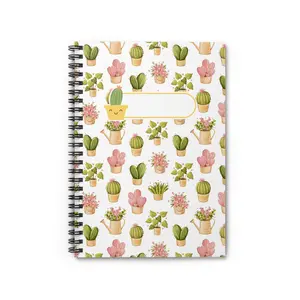 Cute Cactus Spiral Notebook - Ideal for School, Journaling, Note Taking, Gift for Plant Lovers, Cute Office Supplies, Back to School Supplies