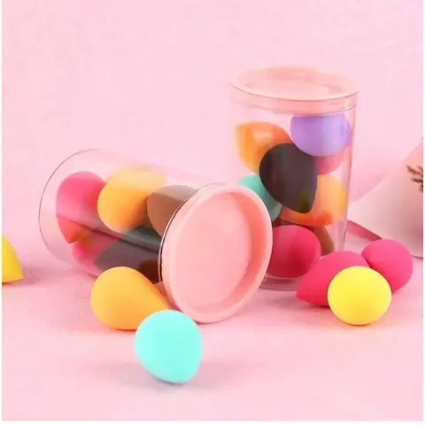 9pcs/set Random Color Mini Makeup Sponge, Mini Size Beauty Blender Sponge for Dry and Wet Use Beauty Egg for Liquid Foundation Cream, Loose Powder Beauty Sponges